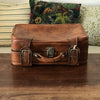 Petite valise vintage en cuir 42 x 32 x 16,5 cm par Hello Broc brocante en ligne