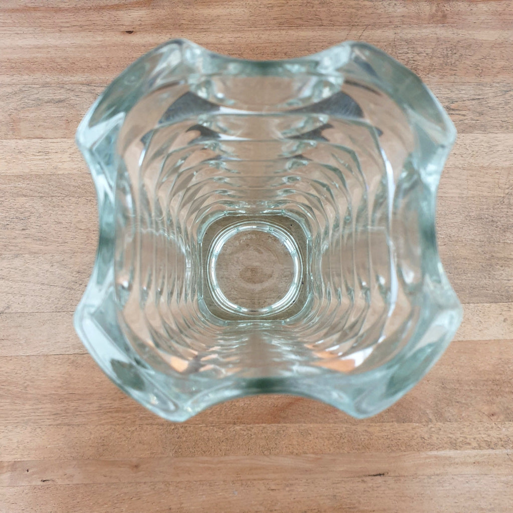 Grand vase Windsor par JG Durand pour Luminarc en verre moulé transparent - Hello Broc