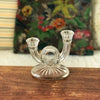 Bougeoir double en verre moulé en forme de cor de chasse par Hello Broc brocante en ligne