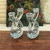 Paire de bougeoirs doubles en cristal Art Vannes France par Hello Broc brocante en ligne