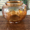 Vase boule en verre moulé orange irisé par Hello Broc brocante en ligne