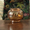 Vase boule en verre moulé orange irisé par Hello Broc brocante en ligne