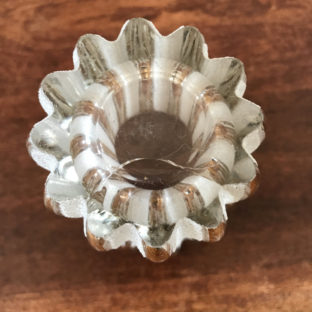 Vase de taille moyenne années 50 en verre granité et décor doré par Hello Broc brocante en ligne