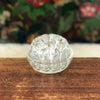 Pique-fleur rond en verre moulé transparent 19 trous par Hello Broc brocante en ligne