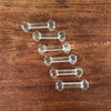 Lot de 6 porte-couteau en verre moulé transparent avec fleur 3 pétales aux extrémités par Hello Broc brocante en ligne