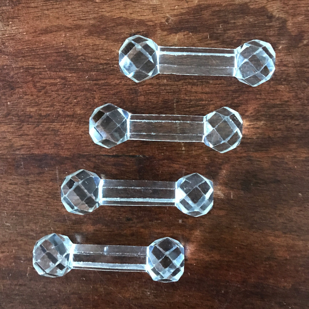 Lot de 4 porte-couteau en cristal extrémités facettées par Hello Broc brocante en ligne