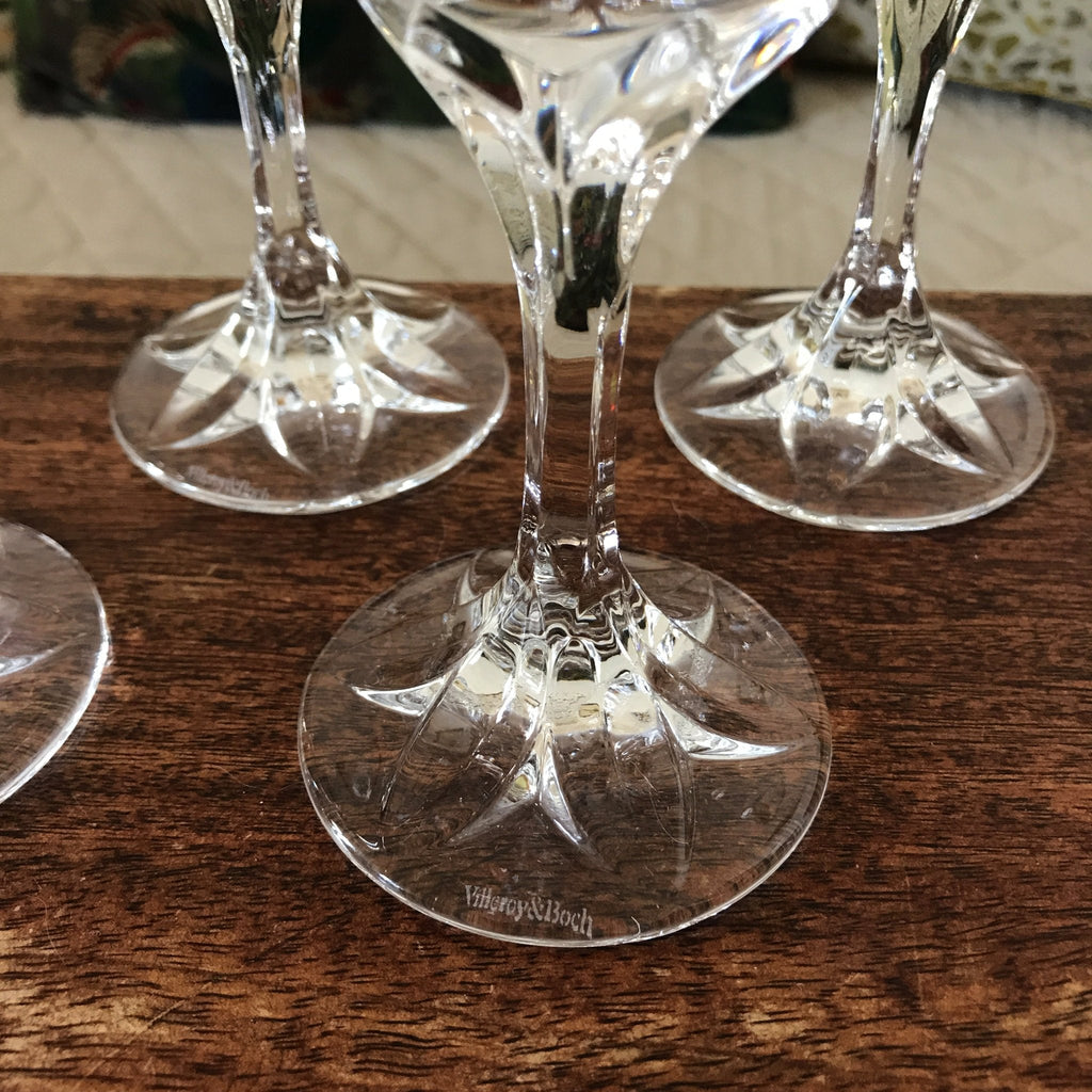 Lot de 5 verres ballons à vin en cristal Villeroy & Boch modèle Tulipe par Hello Broc brocante en ligne