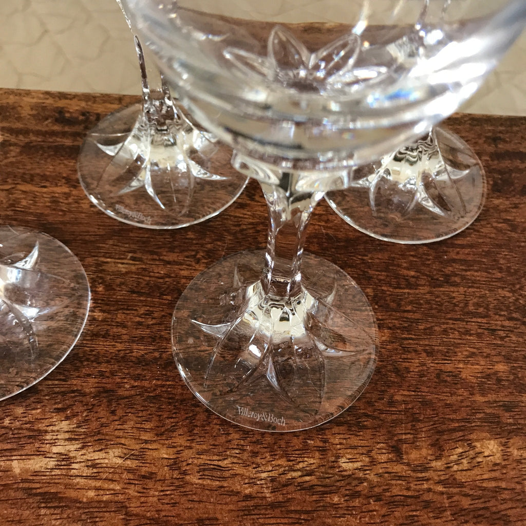 Lot de 5 verres ballons à vin en cristal Villeroy & Boch modèle Tulipe par Hello Broc brocante en ligne