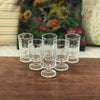 Lot de 6 verres à vin cuit ou blanc années 70 décor gravé grappes contenance de 10 cl par Hello Broc brocante en ligne