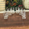 Lot de 8 verres à vin cuit ou blanc années 70 décor gravé grappes contenance 10 cl par Hello Broc brocante en ligne