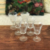 Lot de 6 petits verres à vin cuit sur pied évasés et striés contenance de 8 cl par Hello Broc brocante en ligne