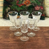 Lot de 6 petits verres à vin cuit sur pied évasés et striés contenance de 8 cl par Hello Broc brocante en ligne