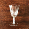 Lot de 4 petits verres à vin cuit sur pied évasés et striés contenance de 8 cl par Hello Broc brocante en ligne