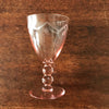 Lot de 6 verres à vin cuit en cristal taillé rose contenance de 6 cl par Hello Broc brocante en ligne