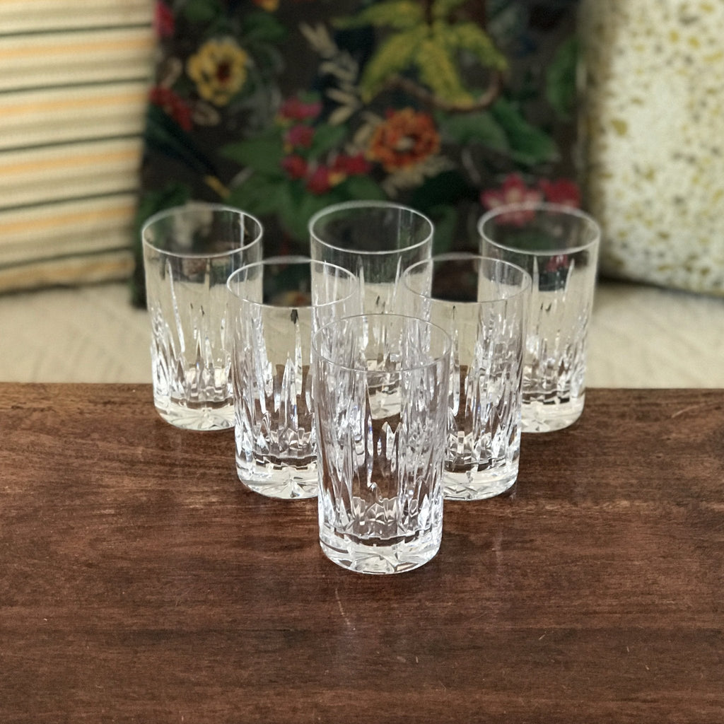 Lot de 6 verres gobelets hauts en cristal taillé Atlantis par Hello Broc brocante en ligne