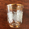 Lot de 4 petits verres à liqueur en verre décor grappes de raisin par Hello Broc brocante en ligne