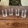 Lot de 4 petits verres à digestif  décoré de stries intérieures par Hello Broc brocante en ligne