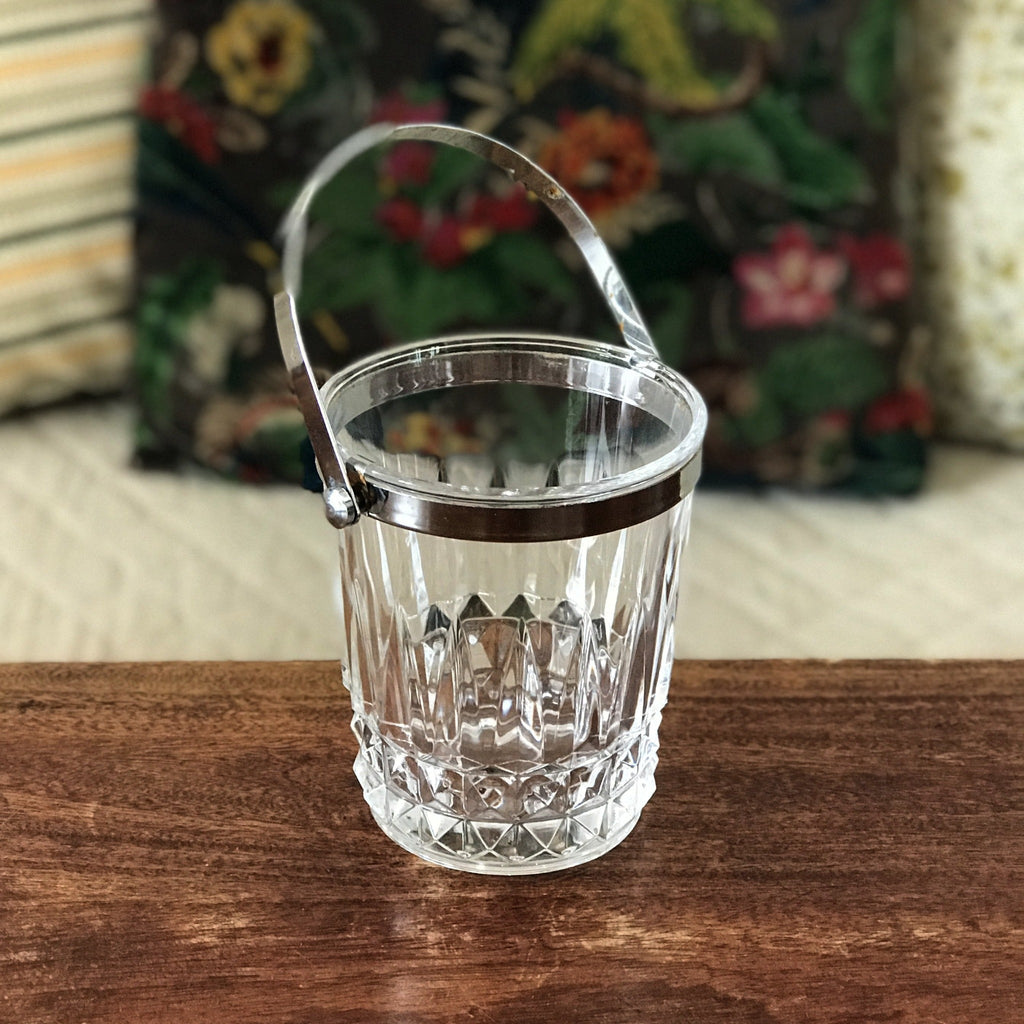 Seau à glace en cristal moulé Cristal d'Arques par Hello Broc brocante en ligne