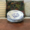 Lot de 6 assiettes plates en faïence de Sarreguemines décor Lancaster bleu