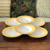 Lot de 6 assiettes à soupe en opaline blanche et orange Esso par Hello Broc brocante en ligne