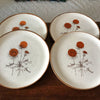 Lot de 4 grandes assiettes plates en grès ADP décor Chardon par Hello Broc brocante en ligne