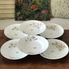 Lot de 6 assiettes creuses en porcelaine décor fleurs & papillon par Hello Broc brocante en ligne