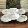 Lot de 6 assiettes creuses en porcelaine décor fleurs & papillon par Hello Broc brocante en ligne