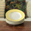 Lot 6 assiettes creuses Moulin des Loups Orchies décor jaune par Hello Broc brocante en ligne