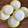 Lot 6 assiettes plates Moulin des Loups Orchies décor jaune par Hello Broc brocante en ligne