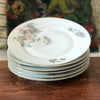 Lot de 6 assiettes plates ULIM Limoges France décor pavots par Hello Broc brocante en ligne