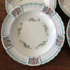 Lot de 4 assiettes creuses en porcelaine de Limoges A. Lanternier décor fleurs, vert et bleu par Hello Broc brocante en ligne