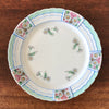 Lot 4 de petites assiettes en porcelaine de Limoges Lanternier décor bleu et fleuri