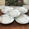 Lot de 5 assiettes à entremets ou à fromage en porcelaine de Limoges Lanternier décor bleu et fleuri diamètre de 22,5 cm par Hello Broc brocante en ligne