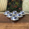 Lot de 6 tasses et soucoupes Villeroy & Boch décor Burgenland bleu par Hello Broc brocante en ligne