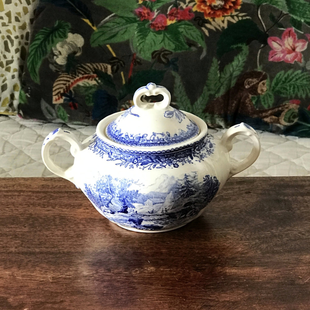 Sucrier Villeroy & Boch modèle Burgenland bleu par Hello Broc brocante en ligne