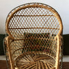 Fauteuil Emmanuelle miniature vintage et porte-plante en rotin par Hello Broc brocante en ligne