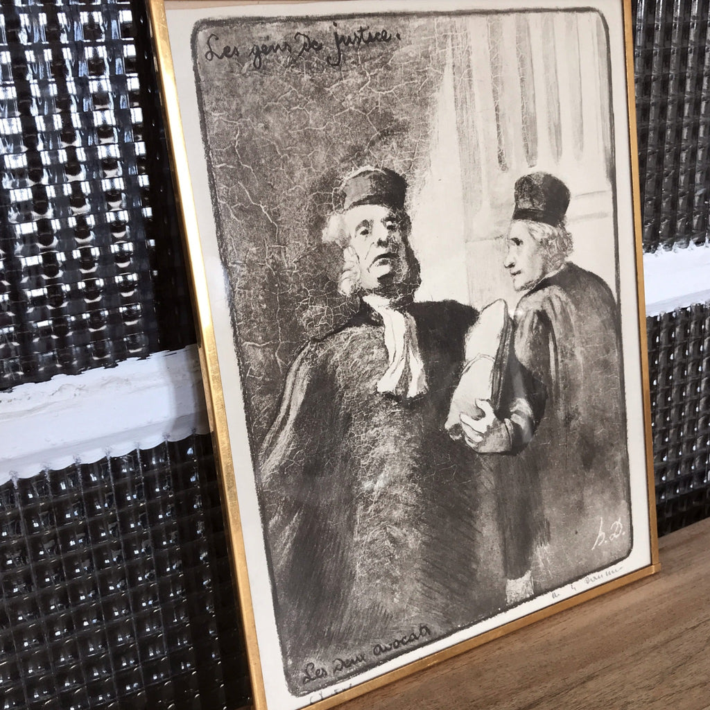 Lithographie d'Honoré Daumier Les Gens de Justice - Les Deux Avocats - Hello Broc