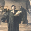 Estampe d'Alfred Prunaire d'après un dessin de H. Daumier L'escalier du palais de justice - Hello Broc