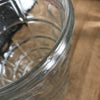 Vase de forme évasée en verre moulé années 70 décor quadrillé et rond en cabochons - Hello Broc