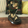 Socle en bois noirci de globe de mariée Napoléon III et décoration en laiton - Hello Broc