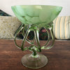 Coupe sur pied vert pastel en verre soufflé de Murano - Hello Broc