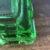 Grand cendrier carré en verre moulé vert - Hello Broc