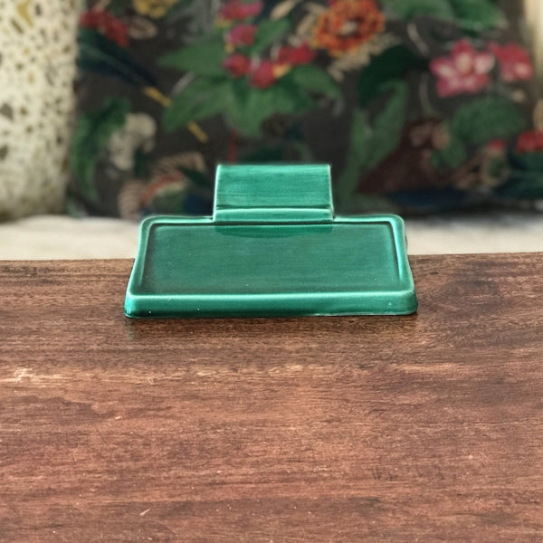 Porte-savon en céramique émaillée verte - Hello Broc
