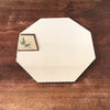 Plateau miroir vintage de forme octogonale bord biseauté - Hello Broc