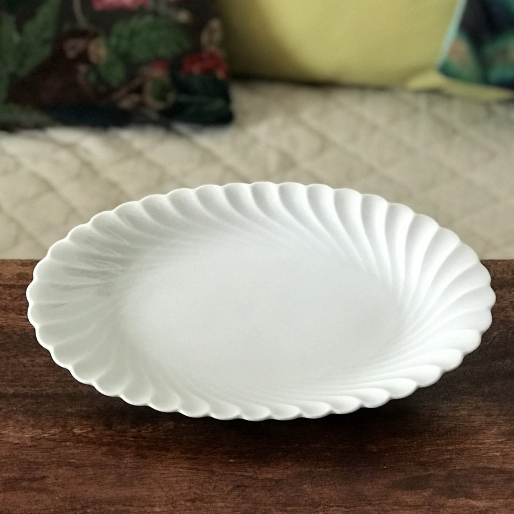 Small oval dish in Limoges white porcelain Haviland Torse – Hello Broc