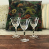 Lot de 3 verres à vin en cristal évasé gravé traits droits entrecroisés - Hello Broc