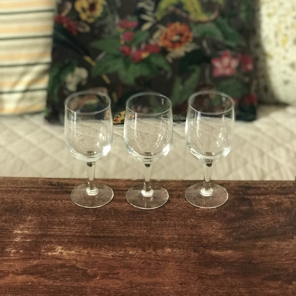 Lot de 3 verres à vin en cristal de Bohème - Hello Broc