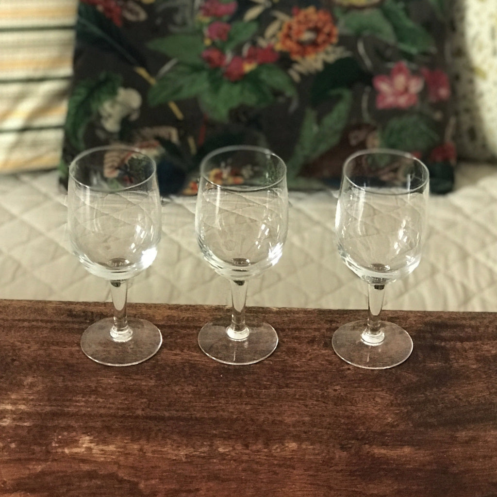 Lot de 3 verres à vin en cristal de Bohème - Hello Broc