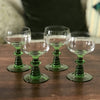 Lot de 4 verres à vin d'Alsace ou Allemagne en cristal bicolore - Hello Broc