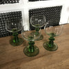 Lot de 4 verres à vin d'Alsace ou Allemagne en cristal bicolore - Hello Broc